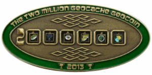 Two Million Geocache Geocoin