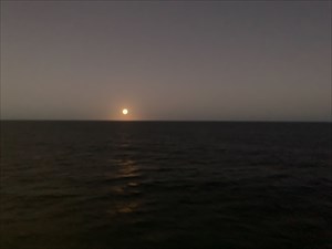 Full moon in the Atlantic Ocean