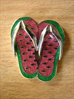Watermelon glitter Flip Flop (1)