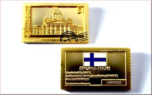 Geocacher&#39;s World Finland satin gold 1v100