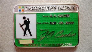 Geocacher&#39;s License Geocoin 2