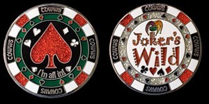 Joker&#39;s Wild Poker Chip - Red