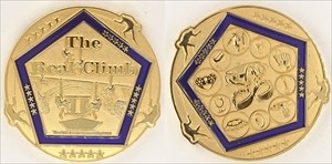 The Real Climb II Geocoin - Satin Gold XLE 75