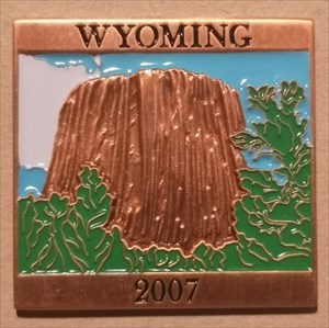 Wyoming 2007 Geocoin front