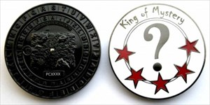 King Of Mystery Geocoin black nickel 1v75