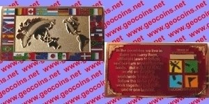 United World Geocoin by Castle Man gold