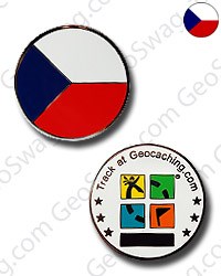 Generic Czech Republic Flag Micro Geocoin