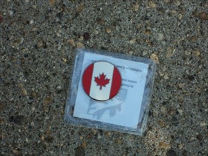 Canadian flag geocoin