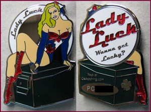 Lady Luck Miss Liberty Blonde Geocoin