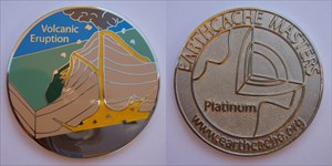 Bloeterlis Earthcache Master Platinum Geocoin