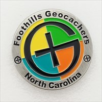 2007 NC Foothills Geocoin front