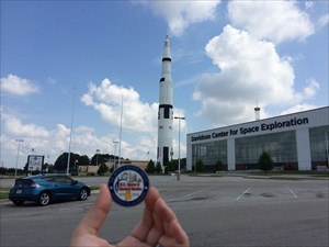 U.S. Space &amp; Rocket Center GPS Maze Geocoin back