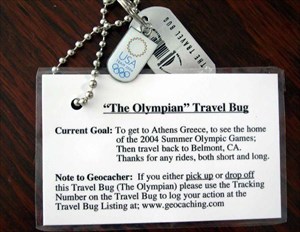 &quot;The Olympian&quot; Travel Bug and Instruction Sheet