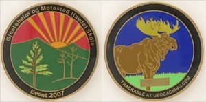 The Moose Forest Geocoin - Antique Gold LE 75