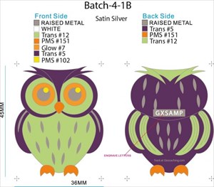 Owl-Geocoin-B4-1B Provence - Lavender