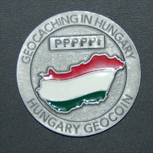 Hungary geocoin - antique silver