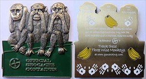 3 Wise Monkeys Geocoin