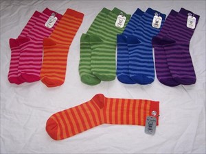 Orange Stripy Sock TB (with all the other socks!)