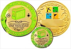 1000 Finds Geo-Acheivement Coin
