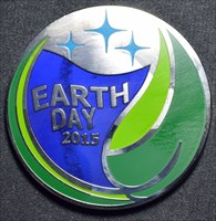 Silver Earth Day 2015 Geocoin