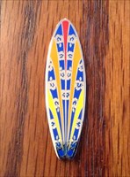 Hibiscus Surfboard Geocoin nickel front