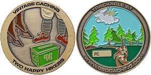 Two Happy Hikers Geocoin &#39;06