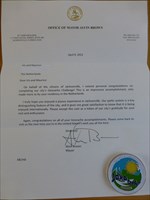 letter of mayor