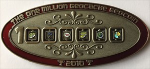 LordT&#39;s One Million Geocache Geocoin - Front