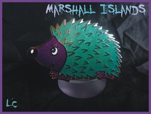 Hedgehog Geocoin - B5/ZG - Marshall Islands Ed.