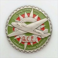 A.C.E. Challenge Geocoin - Going Caching 2013 fron