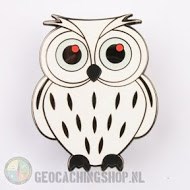 Owl-Geocoin-B4-K-F Albino Owl