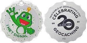 I Met Signal Tag - 20 Years of Geocaching