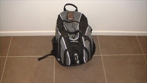 Our geocaching backpack