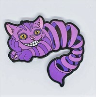 Cheshire Cat Geocoin  - Purple Mirror front