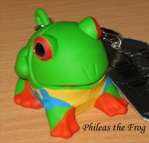 Phileas the Frog about to set out on his journey