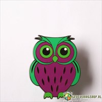 Owl-Geocoin-B6-N Purple Grass