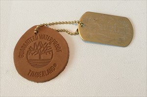 timberland leather tag