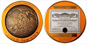 Caching On The Moon Geocoin 