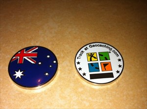Australian Flag Micro Geocoin