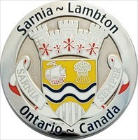 Sarnia-Lambton Geocoin front