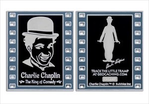Charlie Chaplin Geocoin - Negativ