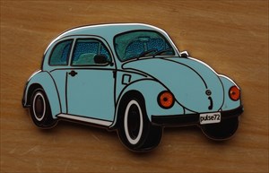 VW Beetle Silver Blue