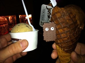 Jerry Newberg with some ice cream