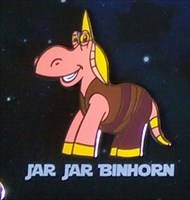 Einhorn Wars Geocoin - Jar Jar BinHorn
