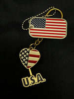 USA Keychain &amp; USA Flag