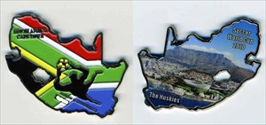 2010 South Africa Soccer Geocoin Silber