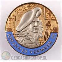 Johannes Vermeer Geocoin Two tone 1v30 front