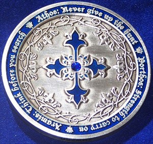 Four Musketeers geocoin 1