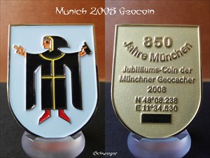 Munich 2008 Geocoin - Gold