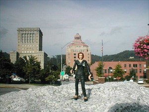 Scully in Front of The Asheville Courthouse